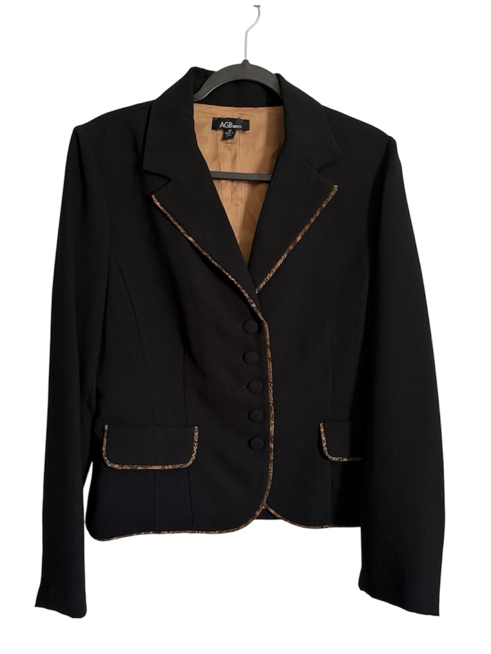 Black Tailored Jacket with Trim